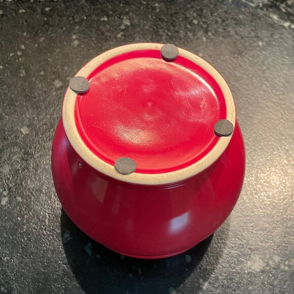 Beautiful, Bold, Red 4" Ceramic Pot/Bowl - Picture 5 of 5